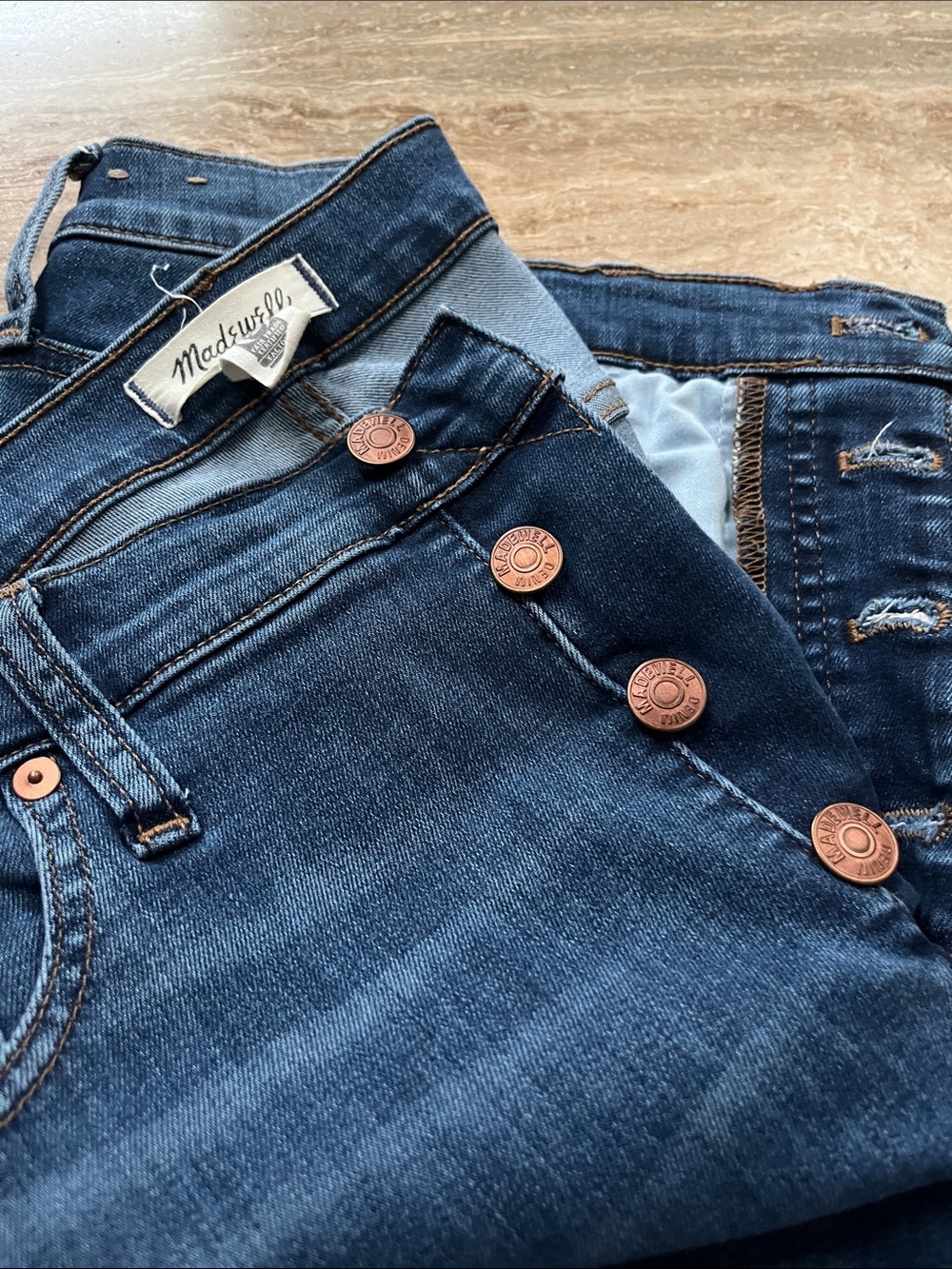 Madewell Indigo Blue Button-Fly Jeans